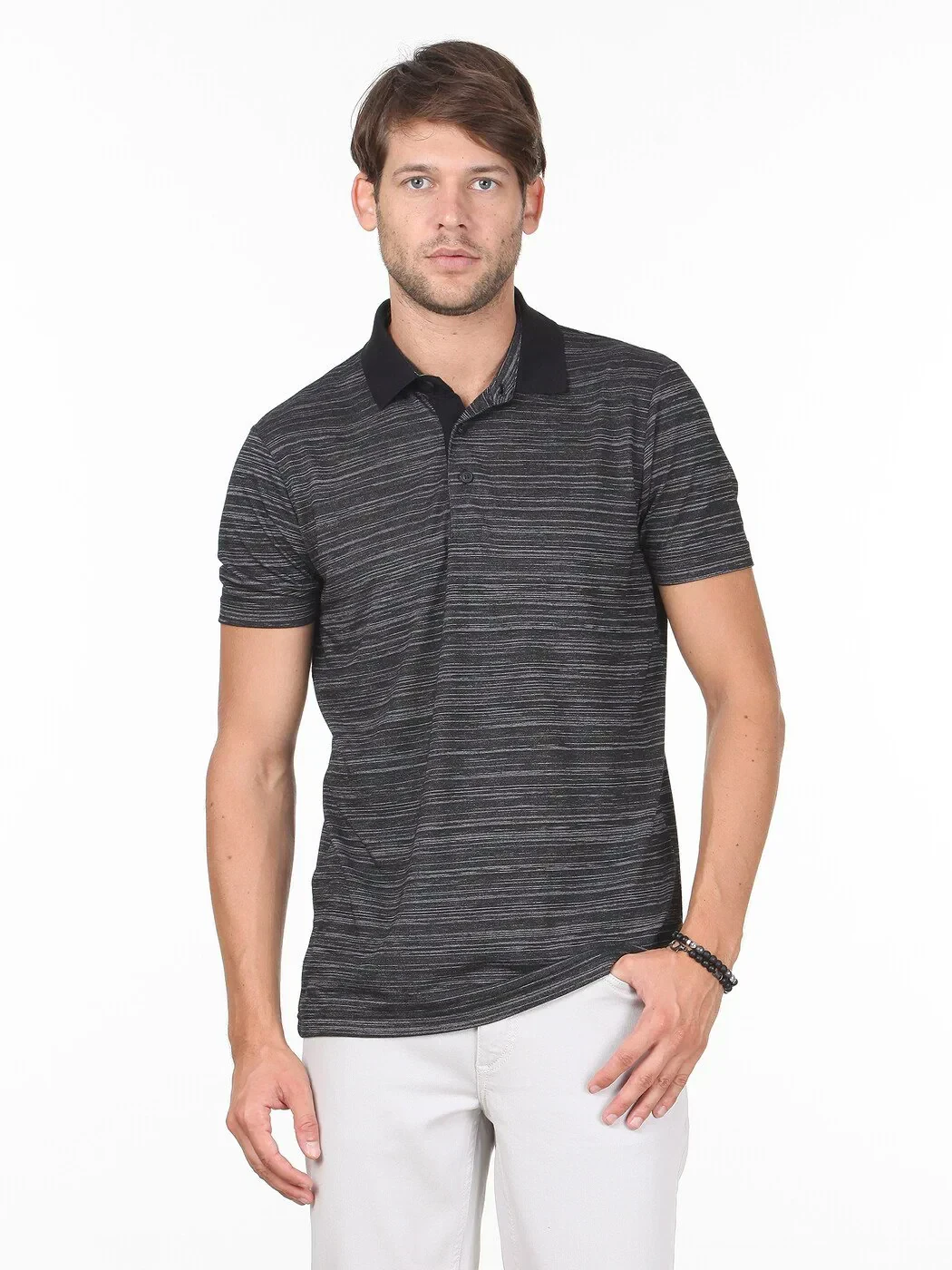 KİP - Siyah Jakarlı Polo Yaka T-Shirt KİP - Siyah Jakarlı Polo Yaka T-Shirt