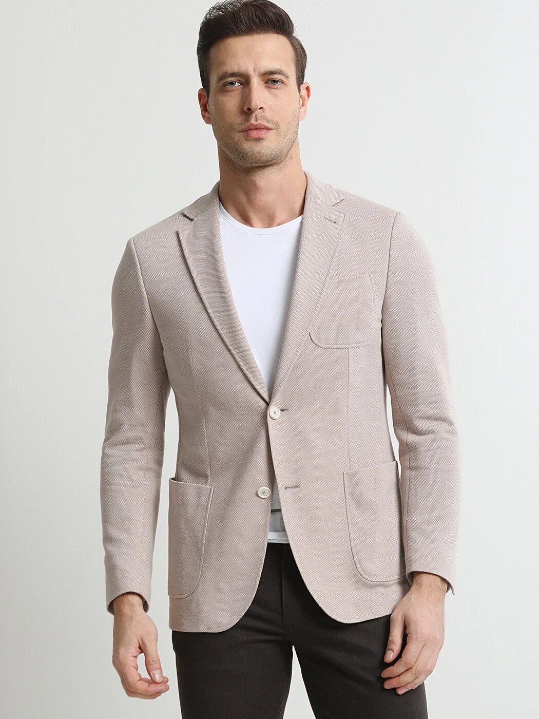 KİP - Bej Mikro Modern Fit Pamuk Karışımlı Örme Ceket KİP - Bej Mikro Modern Fit Pamuk Karışımlı Örme Ceket