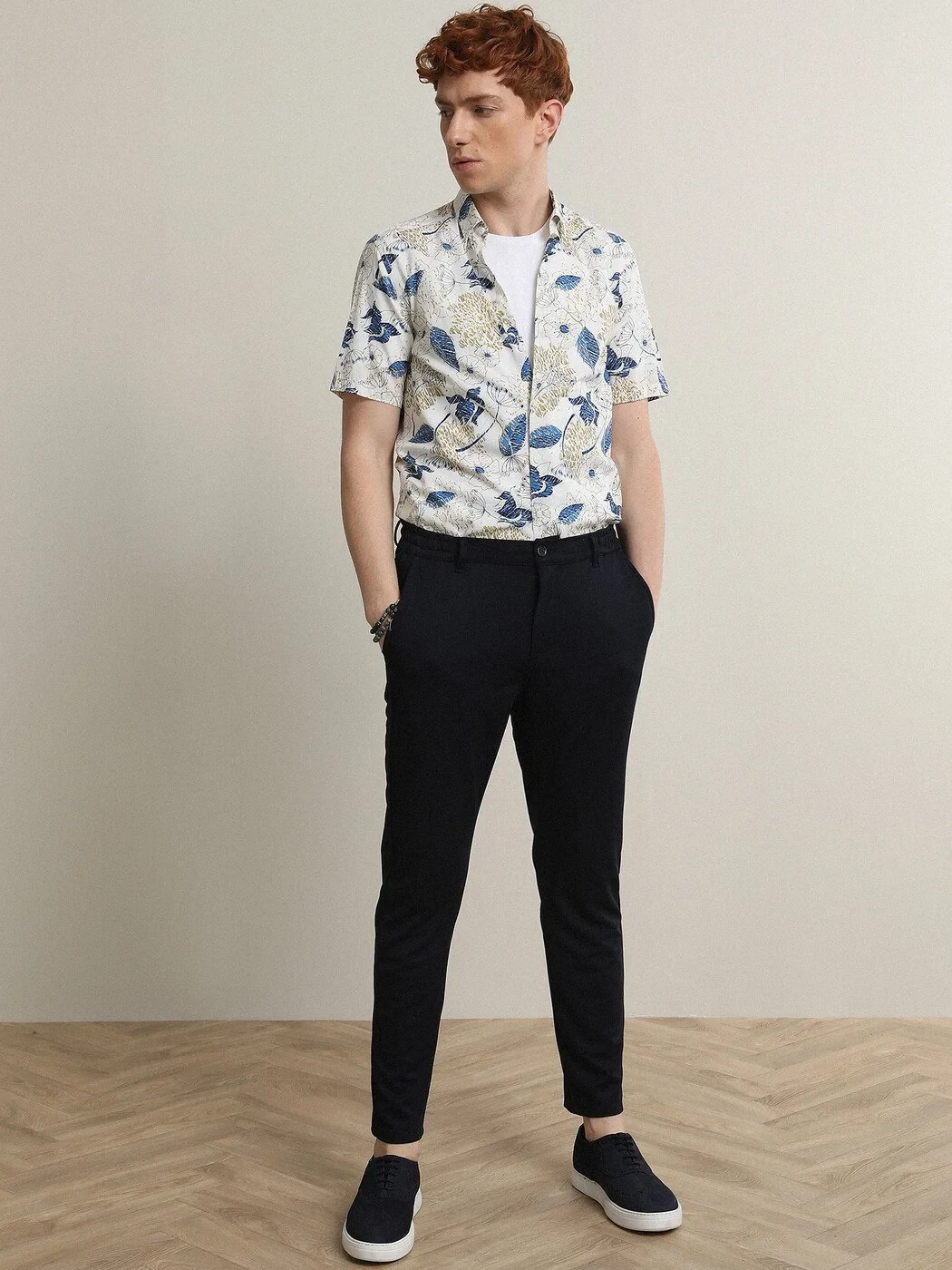 KİP - Lacivert Dokuma Fitted Fit Smart Casual Pantolon KİP - Lacivert Dokuma Fitted Fit Smart Casual Pantolon
