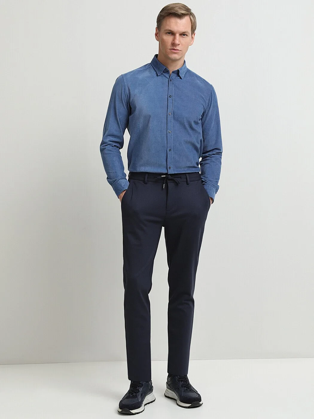KİP - Lacivert Dokuma Fitted Fit Smart Casual Pantolon KİP - Lacivert Dokuma Fitted Fit Smart Casual Pantolon