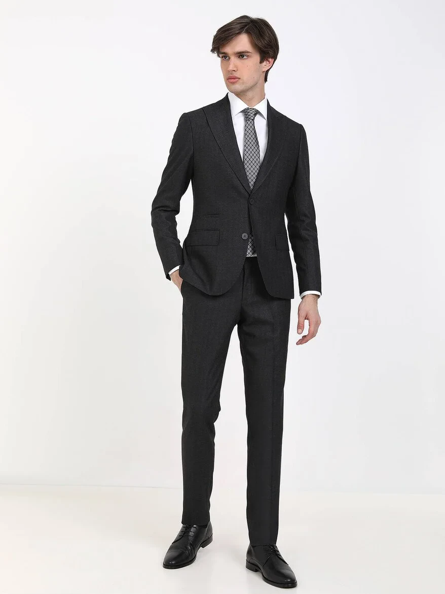 KİP - Antrasit Çizgili Slim Fit Takım Elbise KİP - Antrasit Çizgili Slim Fit Takım Elbise