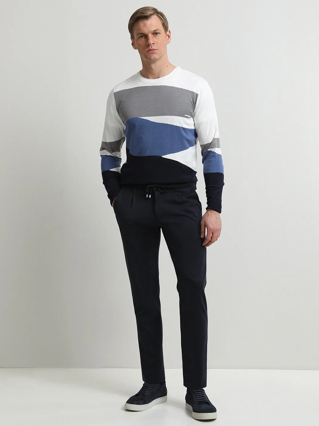 KİP - Lacivert Dokuma Jogging Fit Smart Casual Pantolon KİP - Lacivert Dokuma Jogging Fit Smart Casual Pantolon