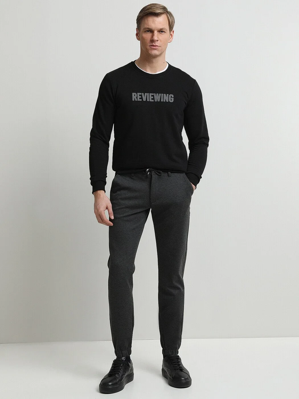 KİP - Antrasit Dokuma Jogging Fit Smart Casual Pantolon KİP - Antrasit Dokuma Jogging Fit Smart Casual Pantolon