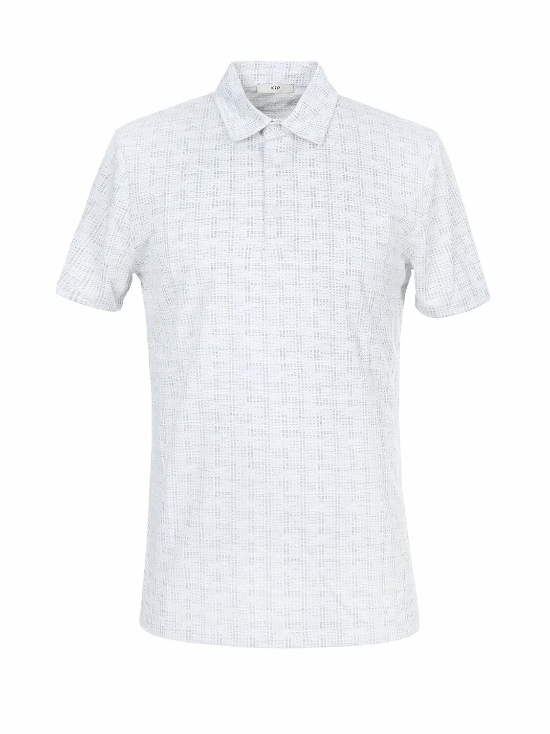 Açık Gri Jakarlı Polo Yaka T-Shirt - 5