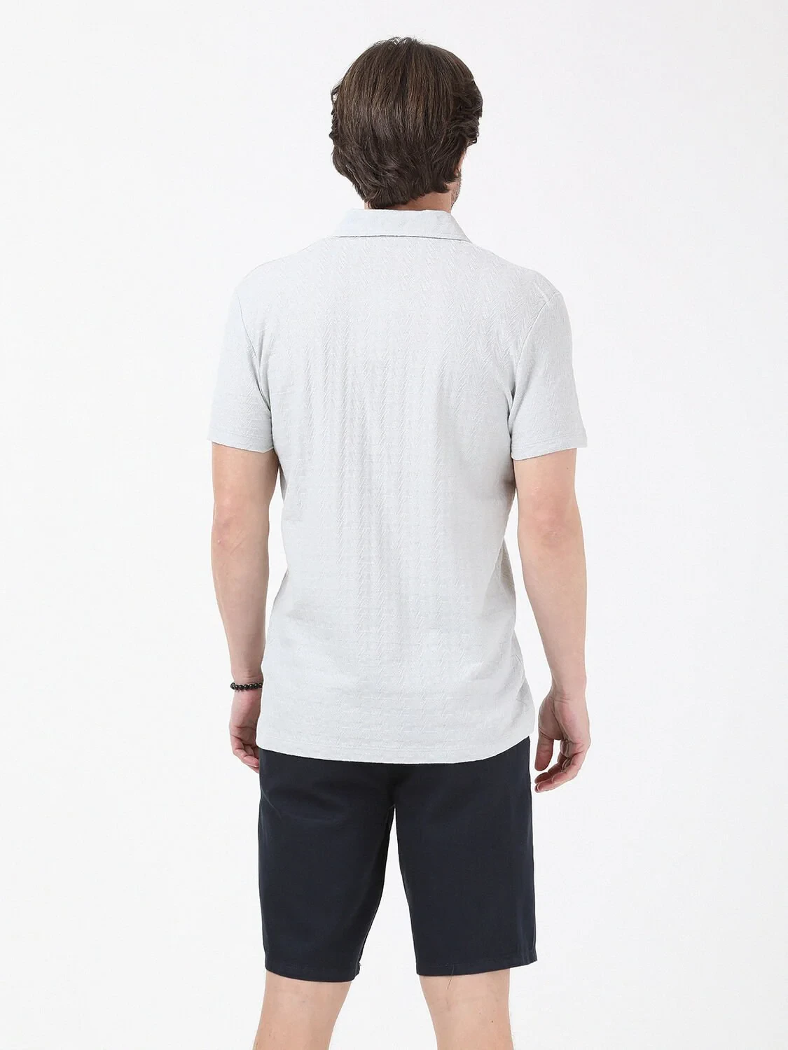 Açık Gri Regular Fit Casual %100 Pamuk Gömlek - 5