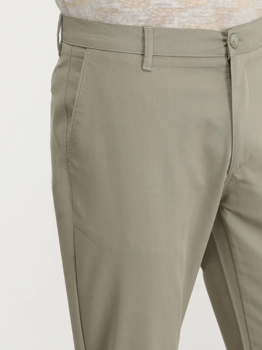 Açık Haki Dokuma Slim Fit Casual Pantolon - 3