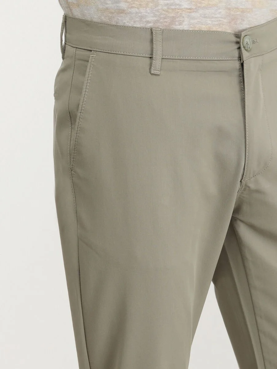 Açık Haki Dokuma Slim Fit Casual Pantolon - 3