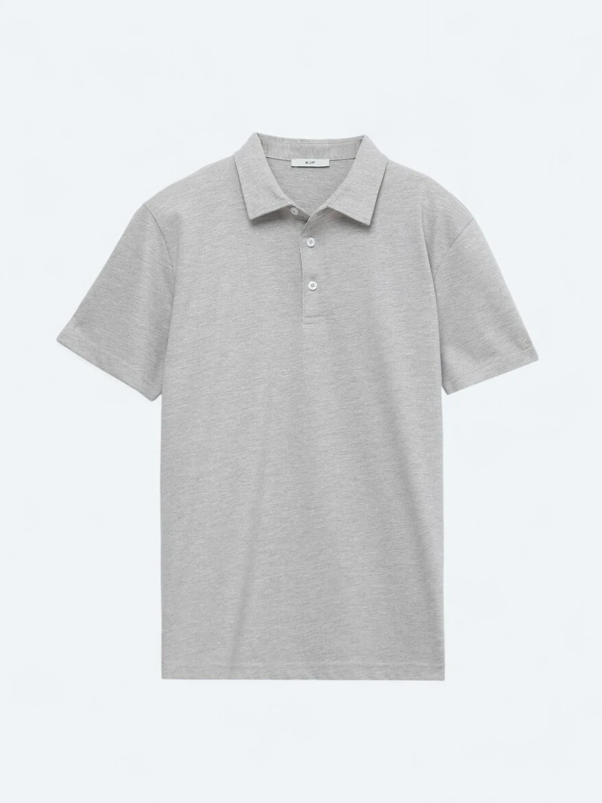 Açık Kahve Polo Yaka Pamuk Karışımlı T-Shirt 