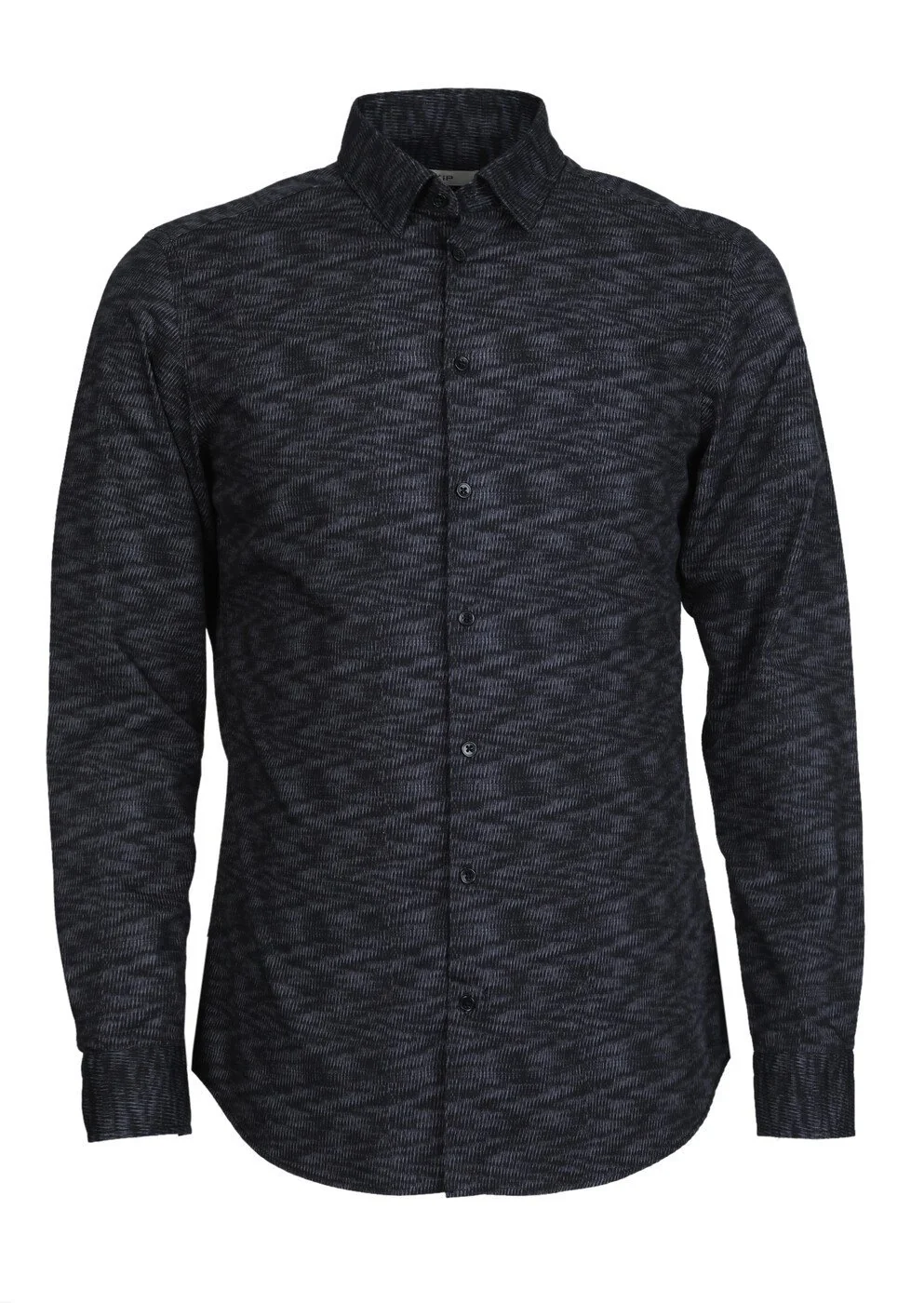 Antrasit Baskılı Slim Fit Dokuma Casual %100 Pamuk Gömlek - 6