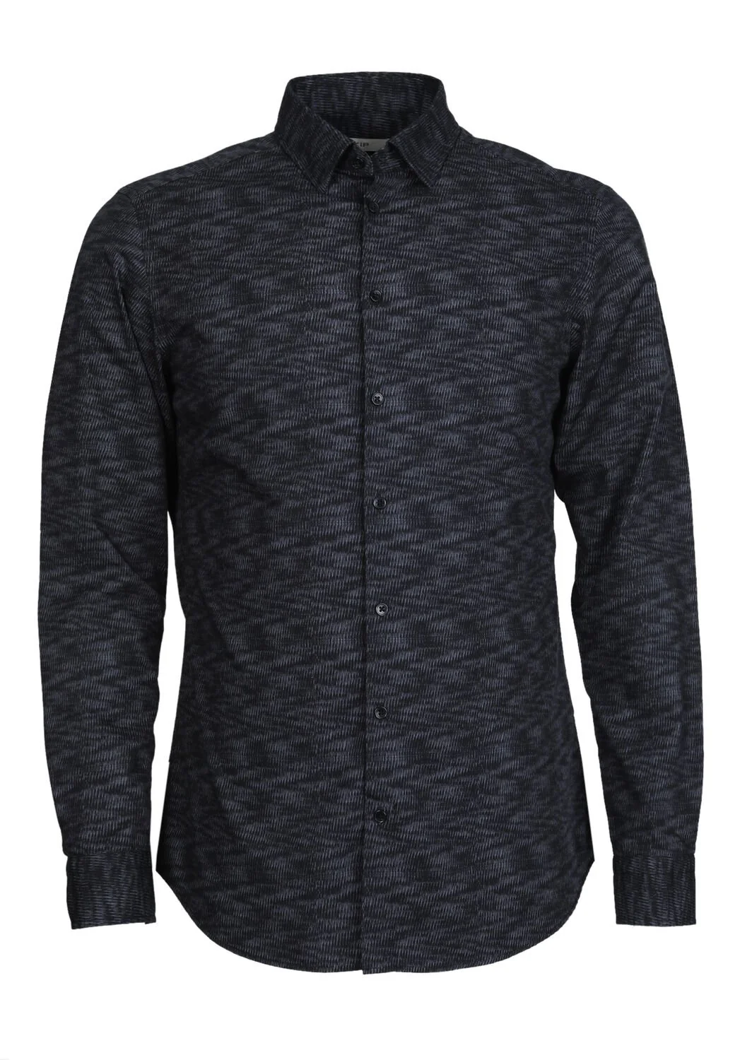 Antrasit Baskılı Slim Fit Dokuma Casual %100 Pamuk Gömlek - 6