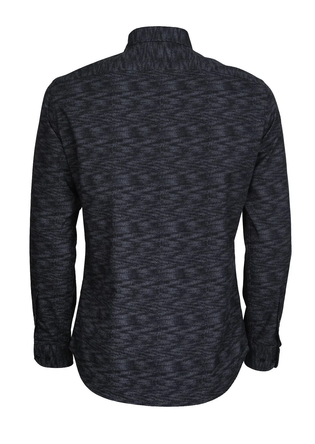 Antrasit Baskılı Slim Fit Dokuma Casual %100 Pamuk Gömlek - 7