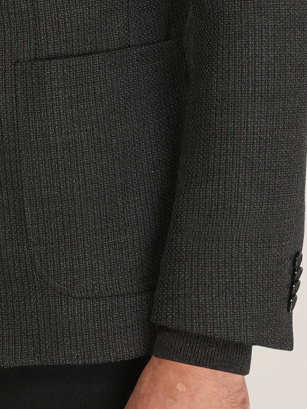 Antrasit Çizgili Modern Fit Ceket - 5
