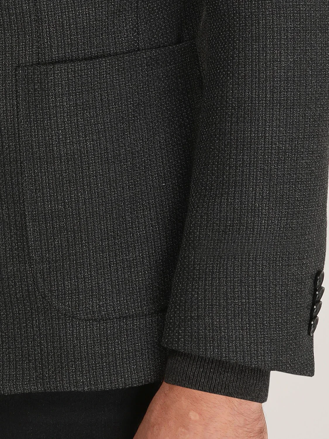 Antrasit Çizgili Modern Fit Ceket - 5