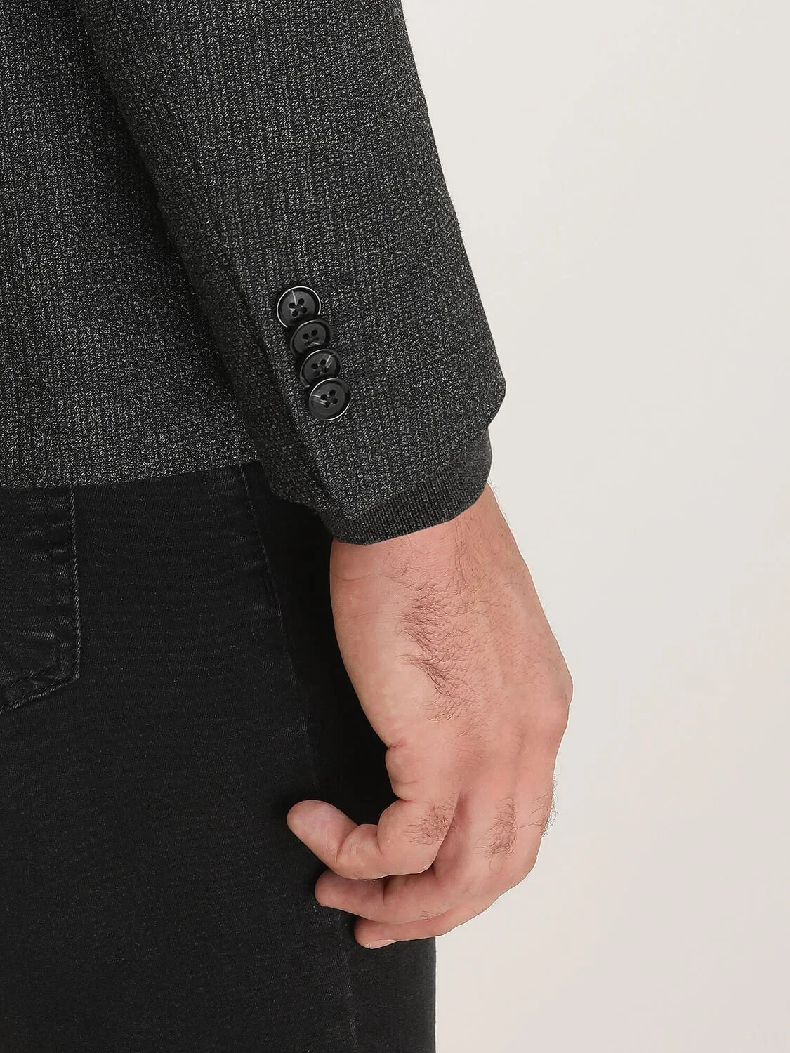 Antrasit Çizgili Modern Fit Ceket - 6