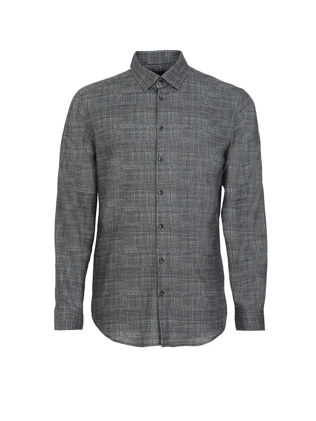 Antrasit Desenli Regular Fit Dokuma Casual %100 Pamuk Gömlek - 6
