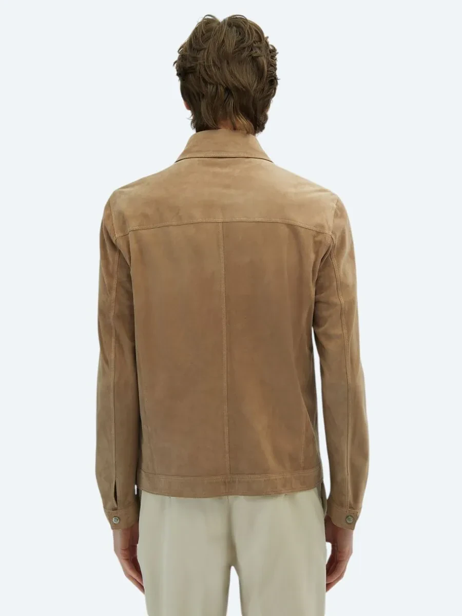 Beige Double-Sided Leather Coat - 9