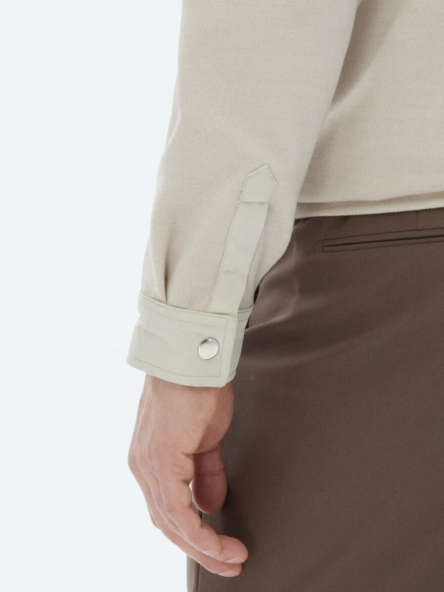 Beige Hooded Sweatshirt - 5