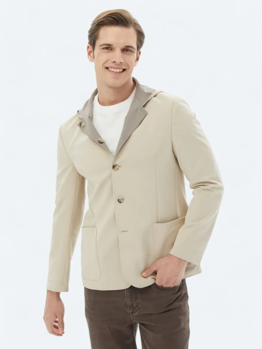 Beige Knitting Coat - 1