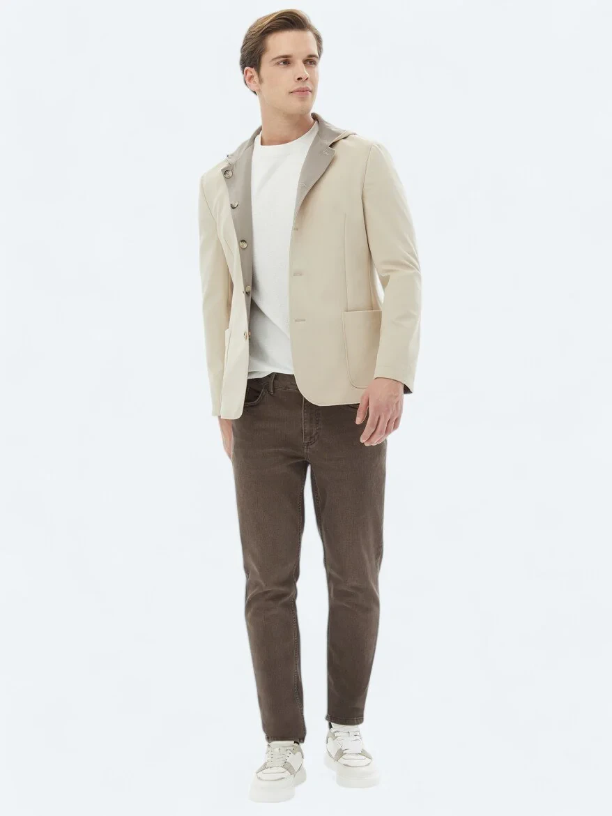 Beige Knitting Coat - 5