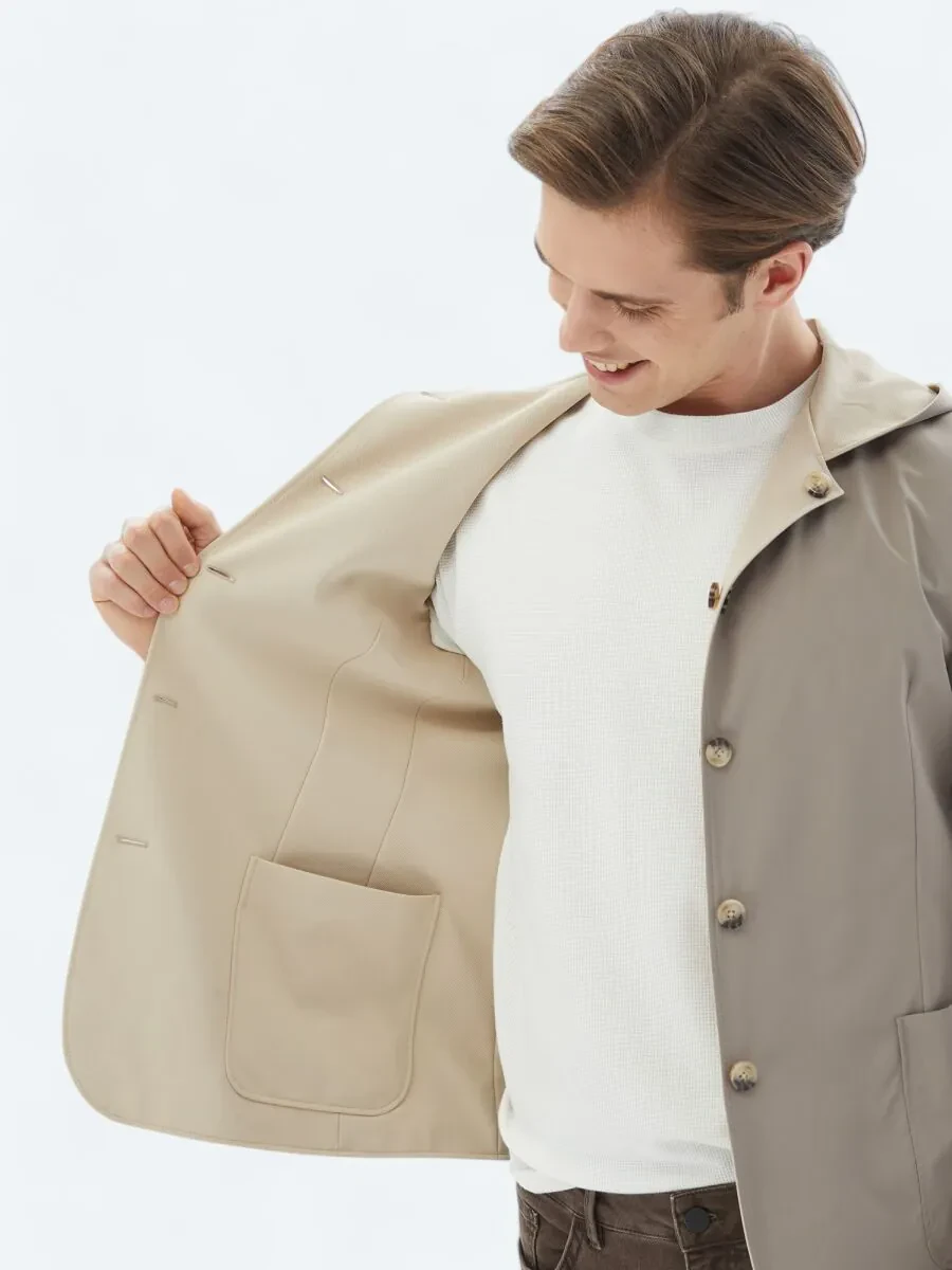 Beige Knitting Coat - 12