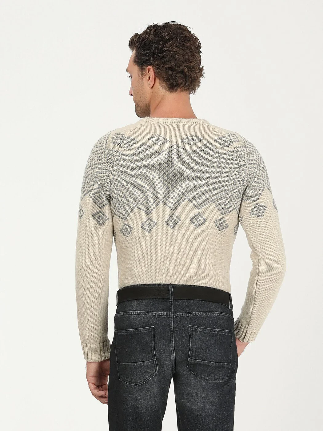 Beige Knitwear Sweatshirt - 6