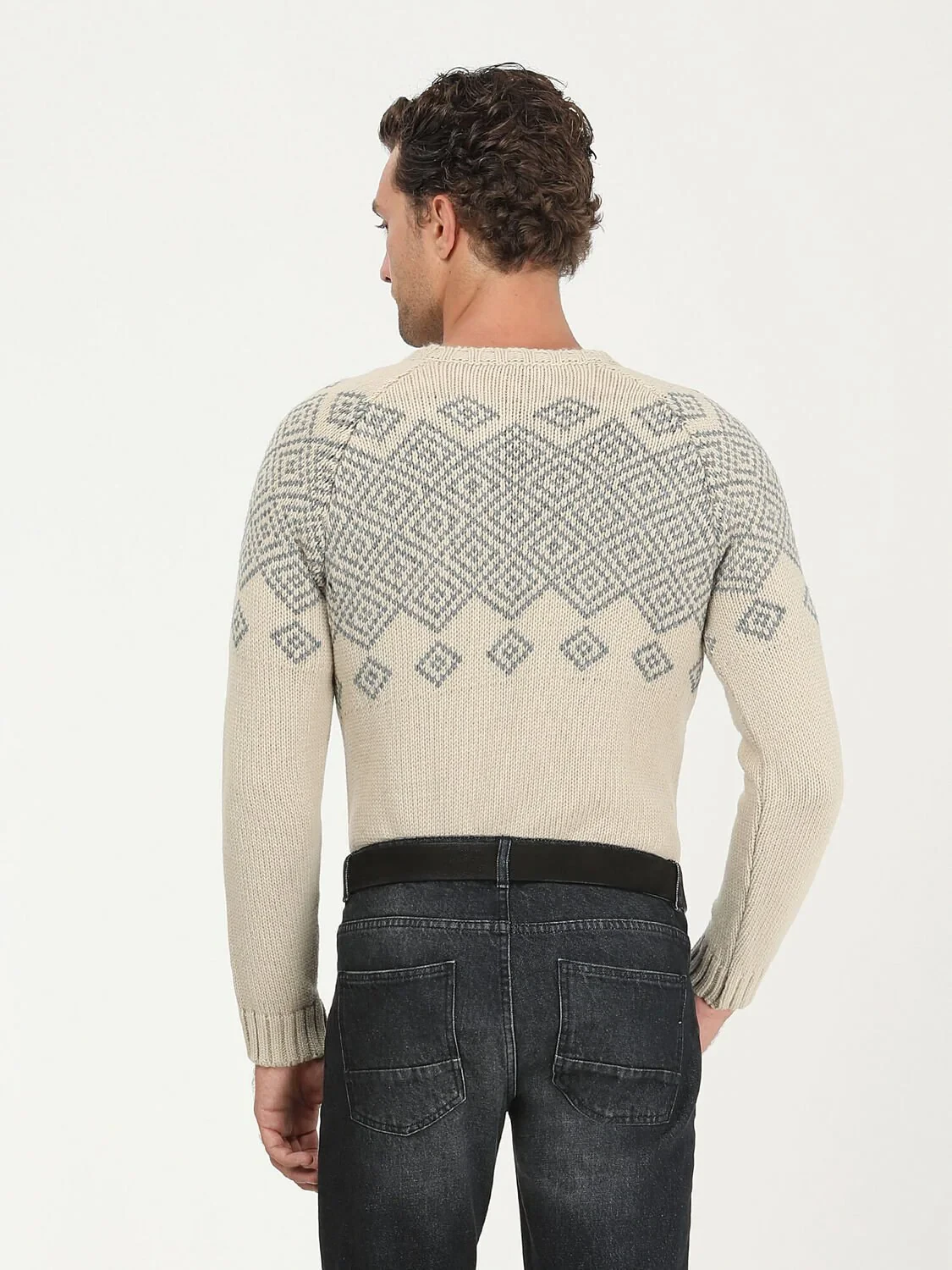 Beige Knitwear Sweatshirt - 6