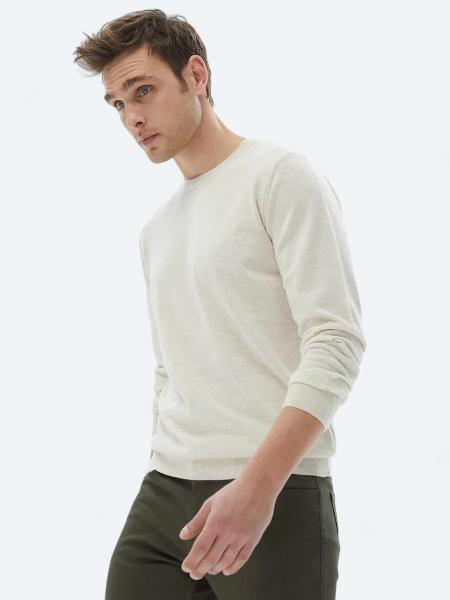 Beige Knitwear Sweatshirt 