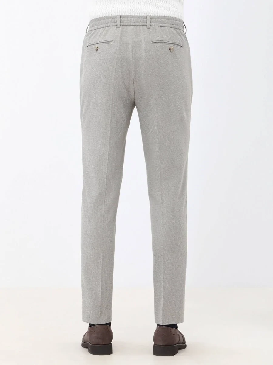 Beige Micro Slim Fit Suit - 12