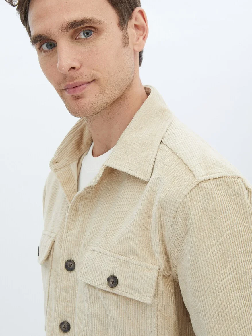 Beige Overshirt - 5