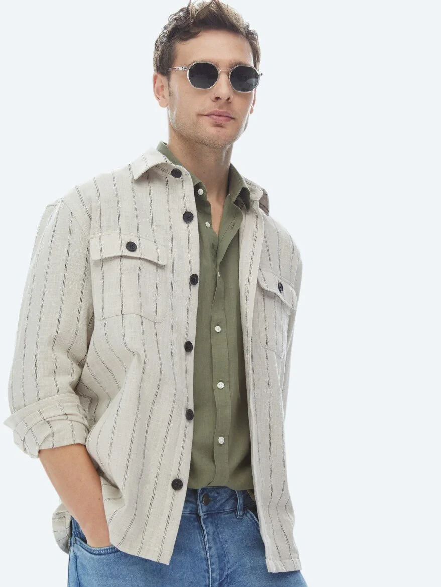 Beige Overshirt - 1