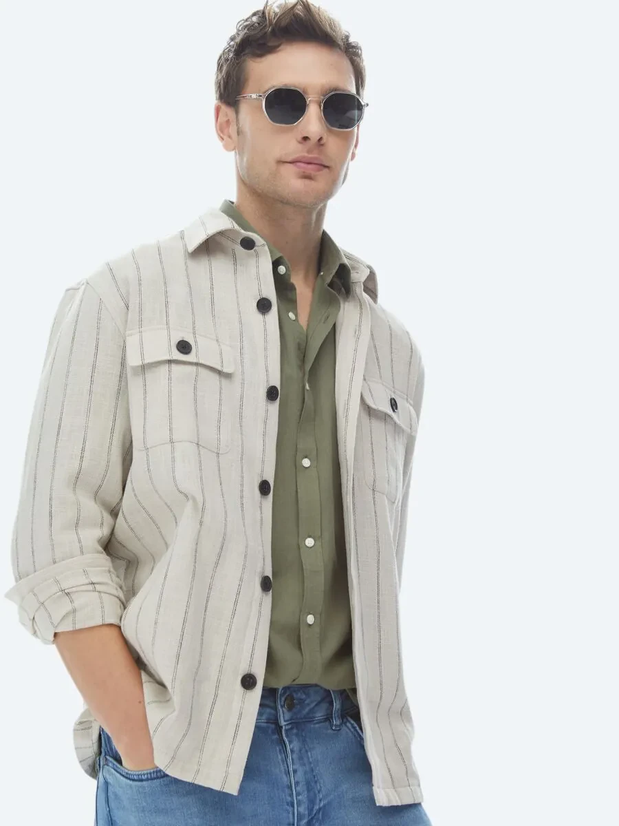 Beige Overshirt - 1