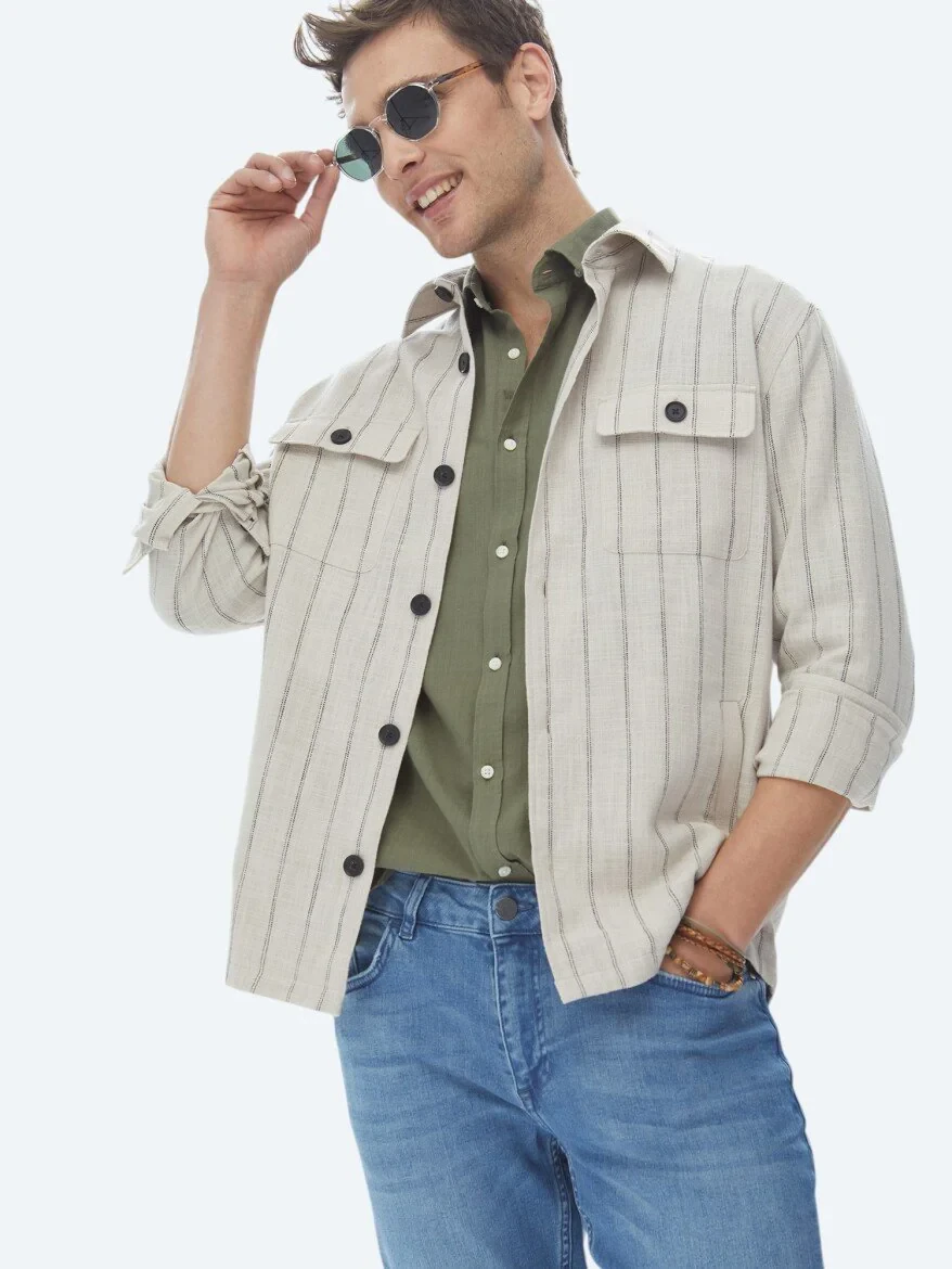 Beige Overshirt - 2