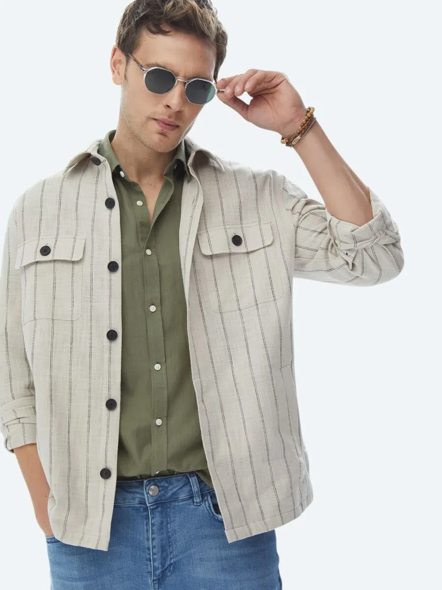 Beige Overshirt - 4