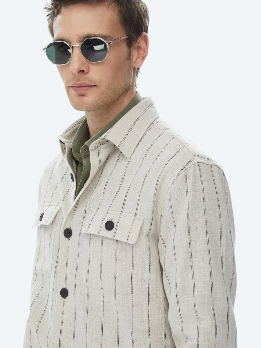 Beige Overshirt - 6
