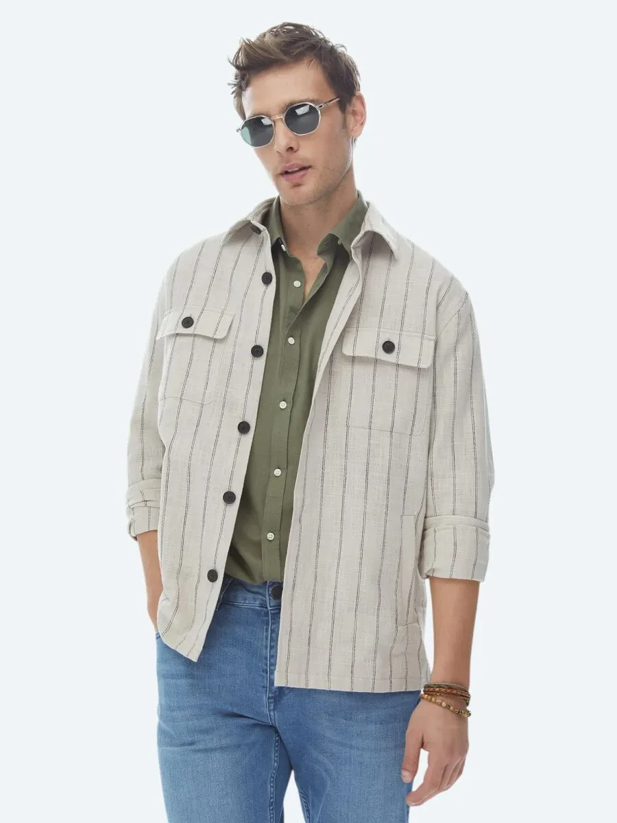 Beige Overshirt - 7
