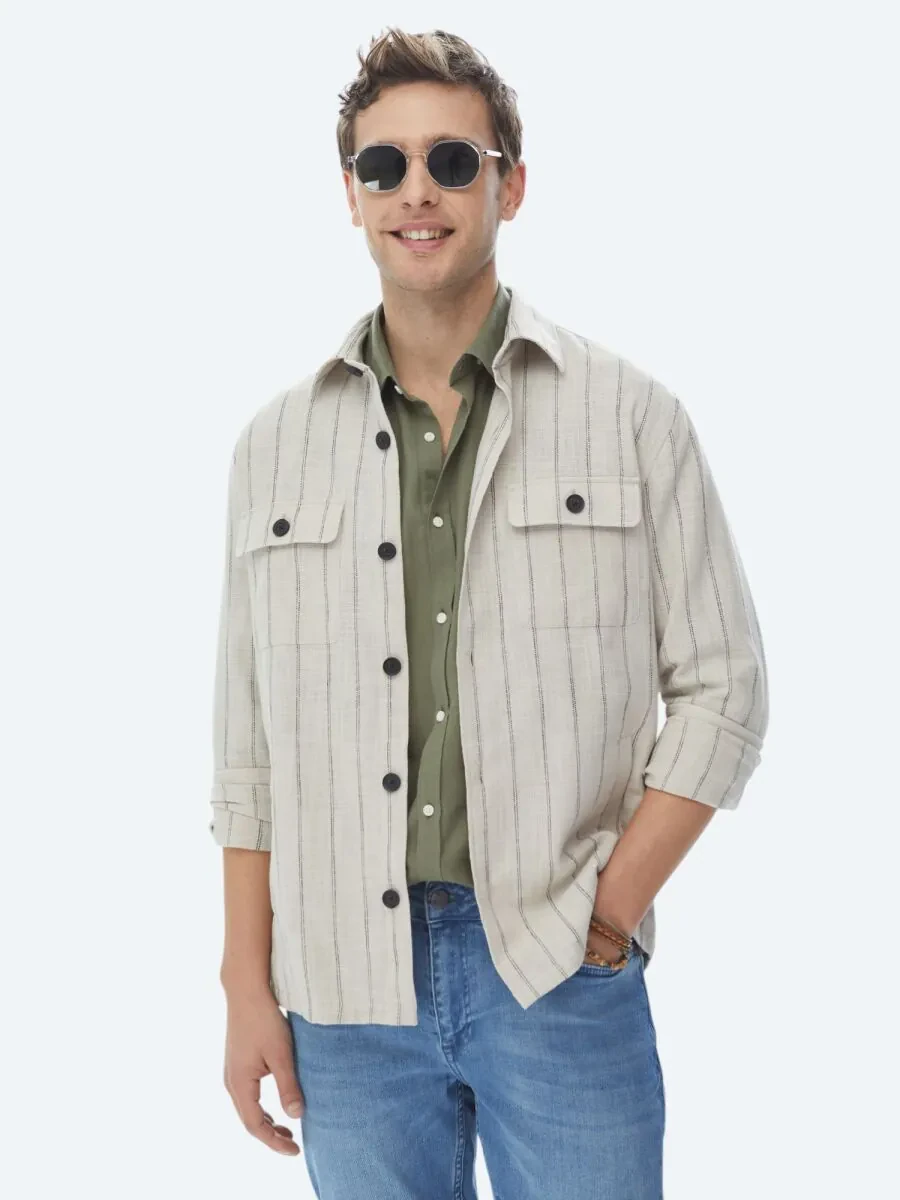 Beige Overshirt - 8