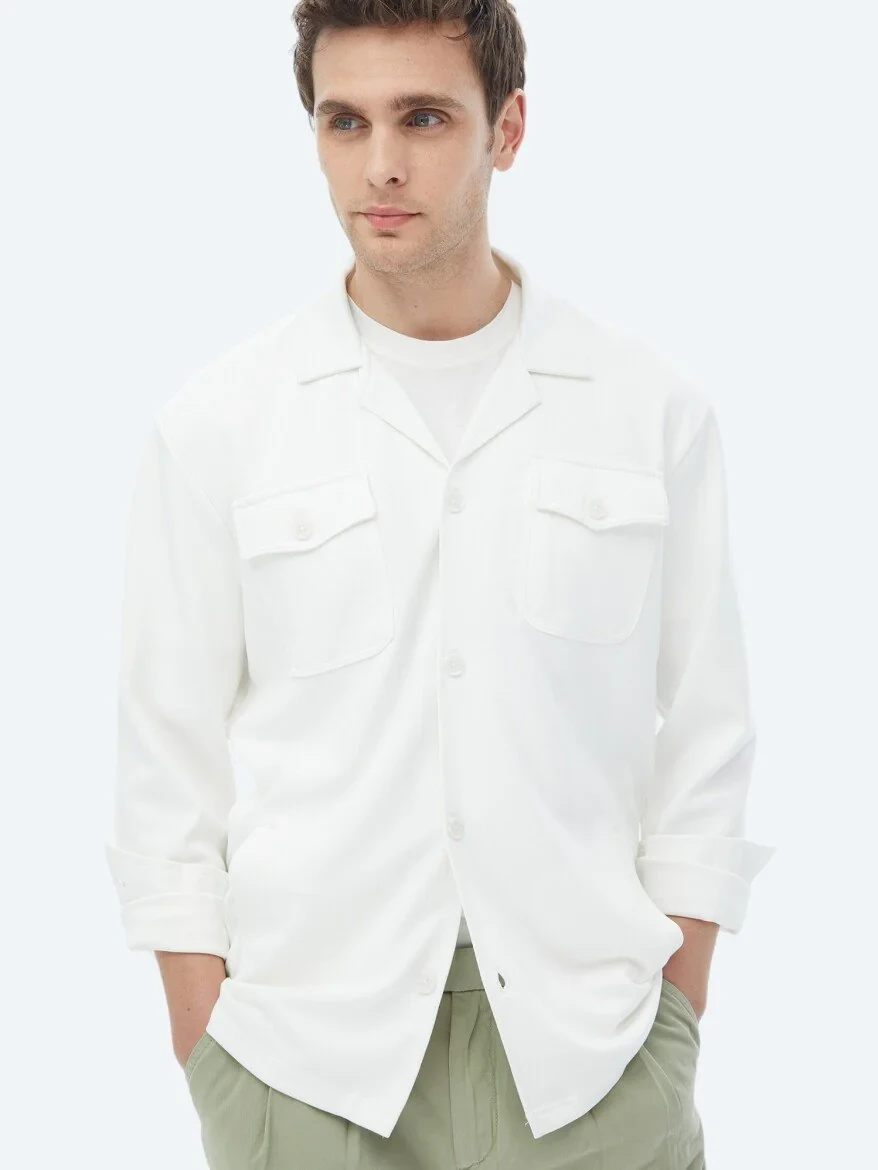 Beige Overshirt - 6