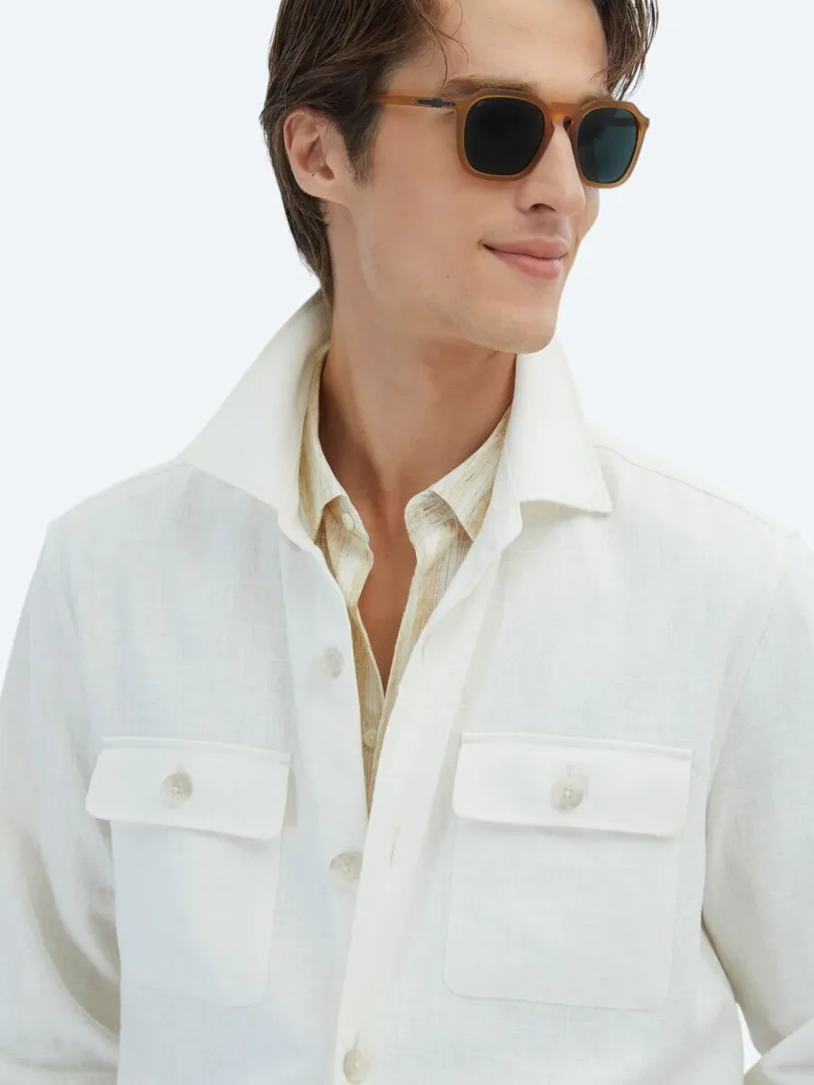 Beige Overshirt - 5