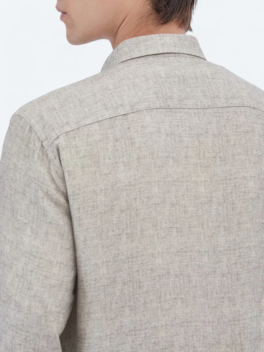 Beige Printed Regular Fit Weaving Casual Shirt - 4