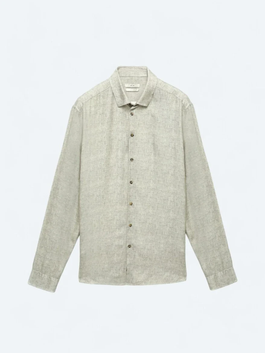 Beige Printed Regular Fit Weaving Casual Shirt - 6