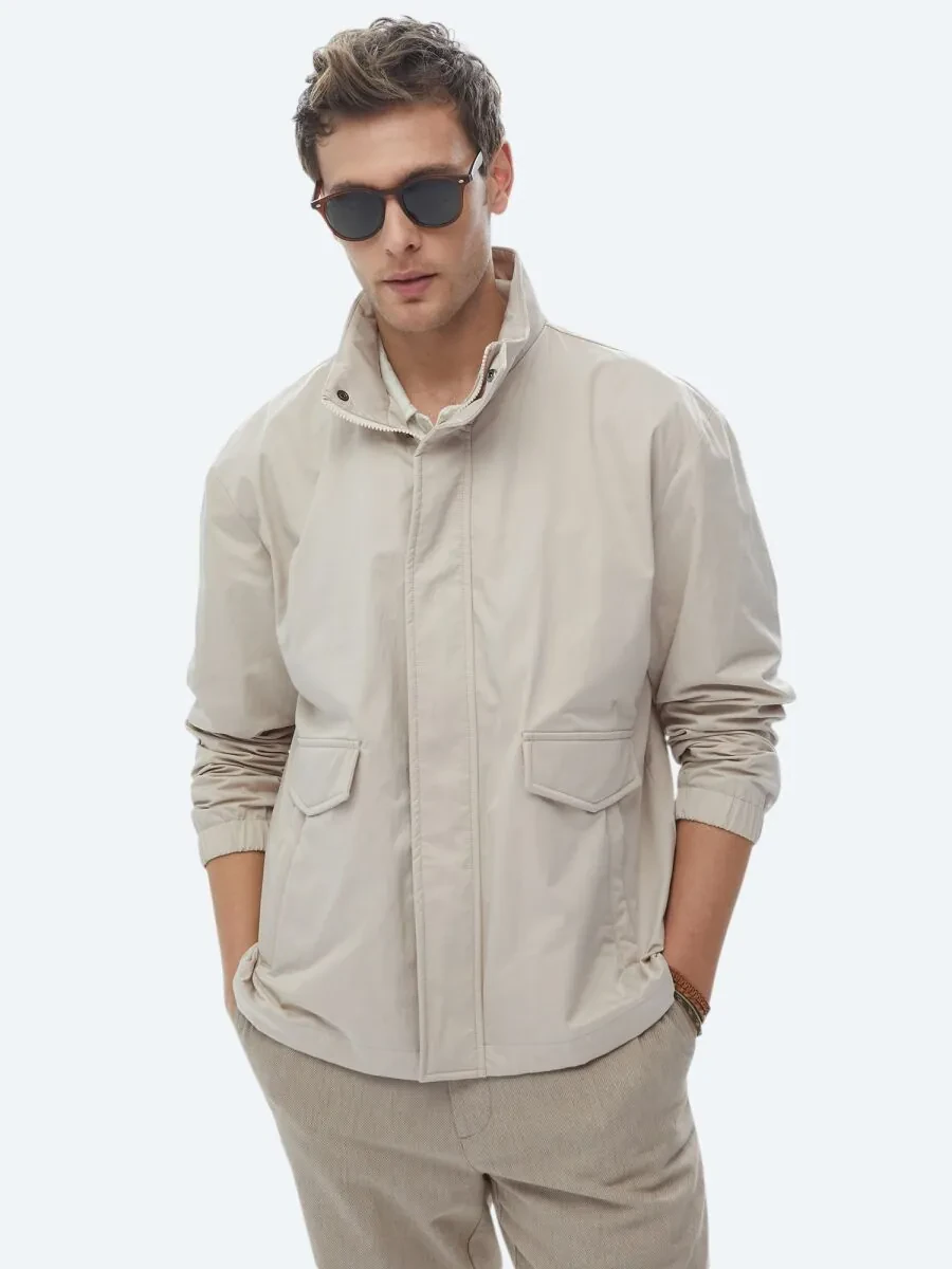 Beige Weaving Coat - 1
