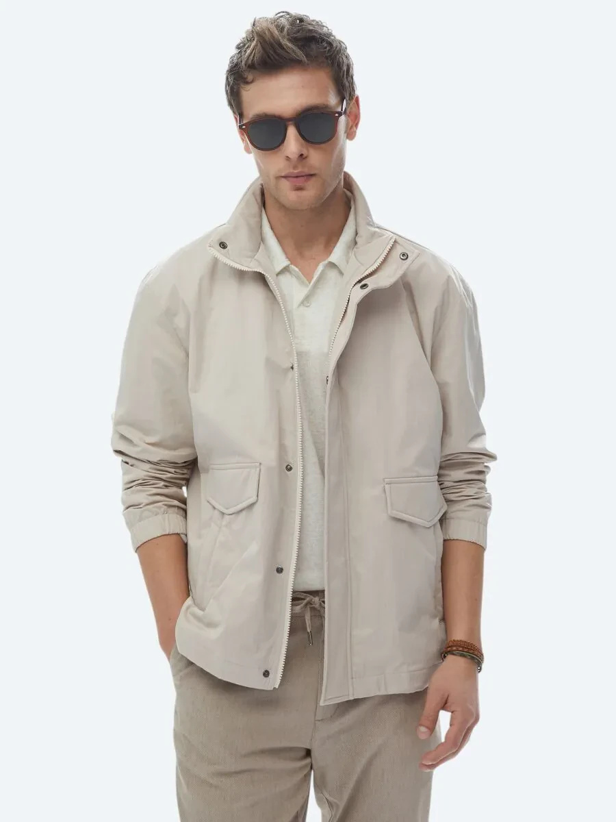 Beige Weaving Coat - 2