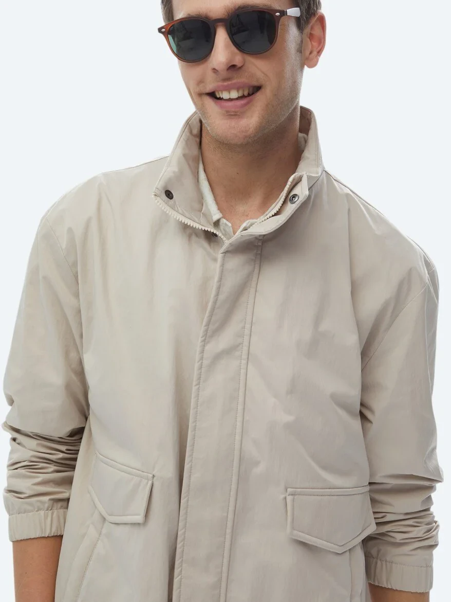 Beige Weaving Coat - 3