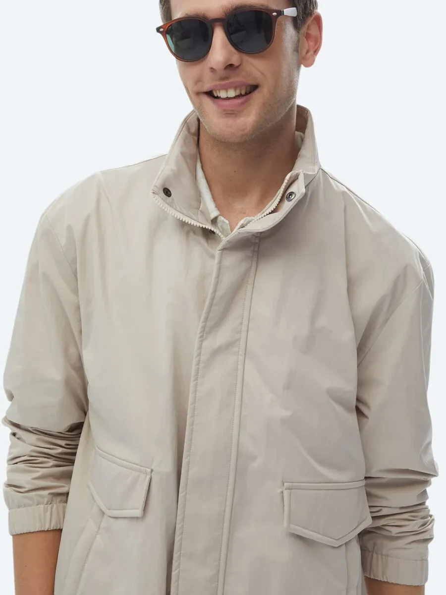 Beige Weaving Coat - 3