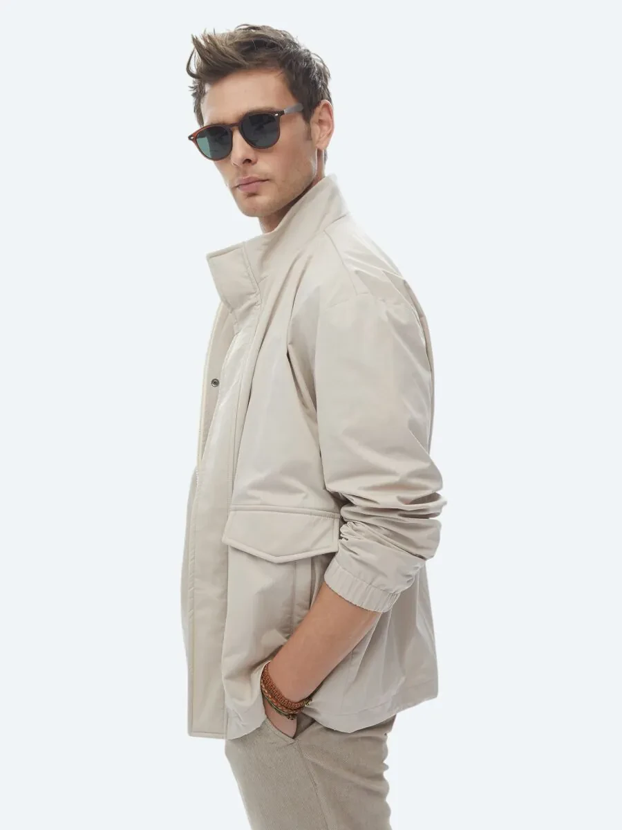 Beige Weaving Coat - 6