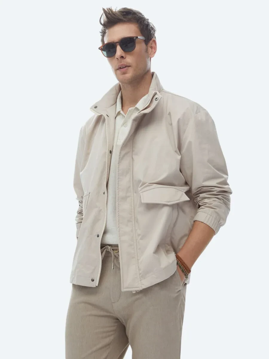 Beige Weaving Coat - 9