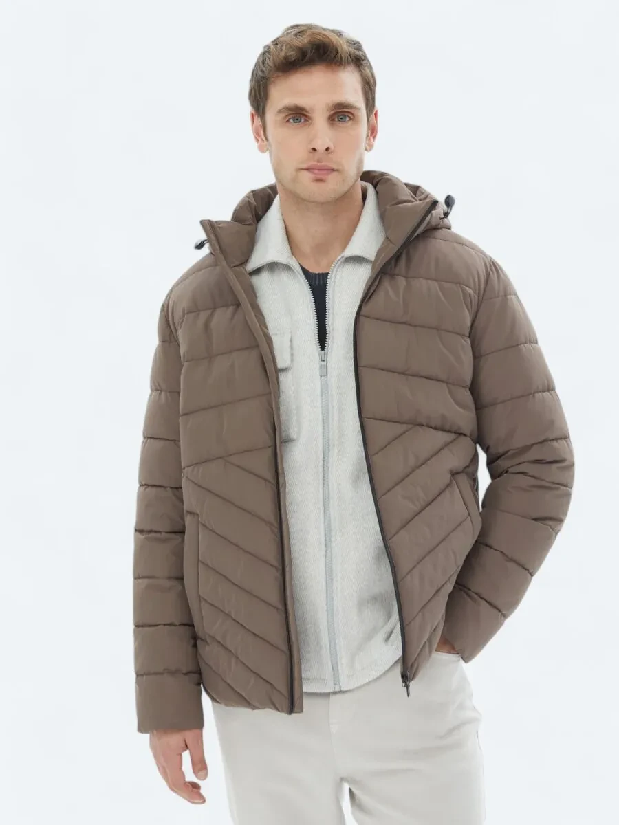 Beige Weaving Coat - 1