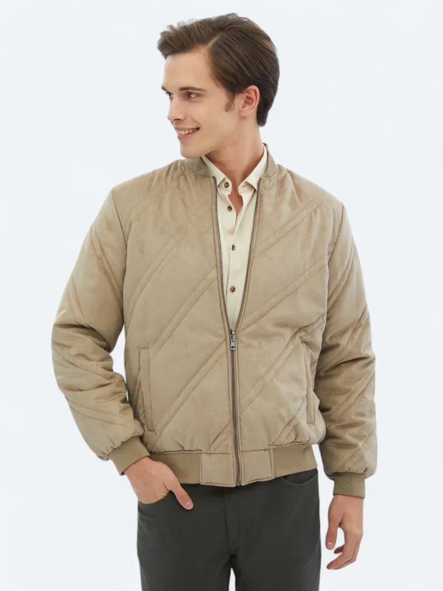 Beige Weaving Coat - 1