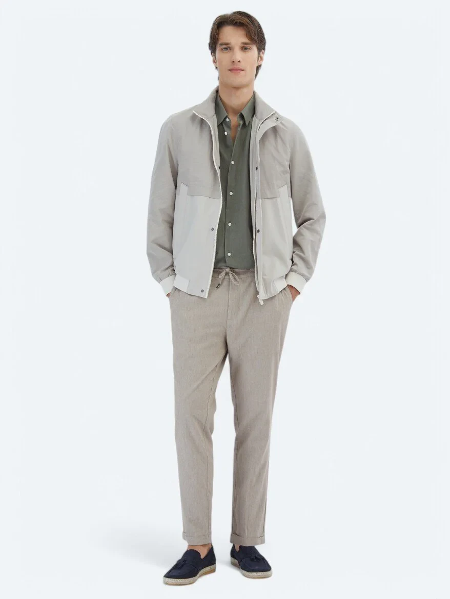 Beige Weaving Coat - 2