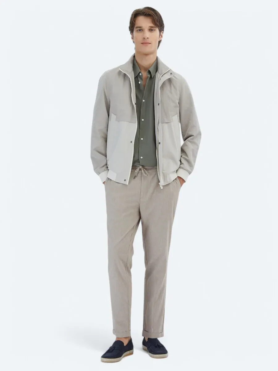 Beige Weaving Coat - 2